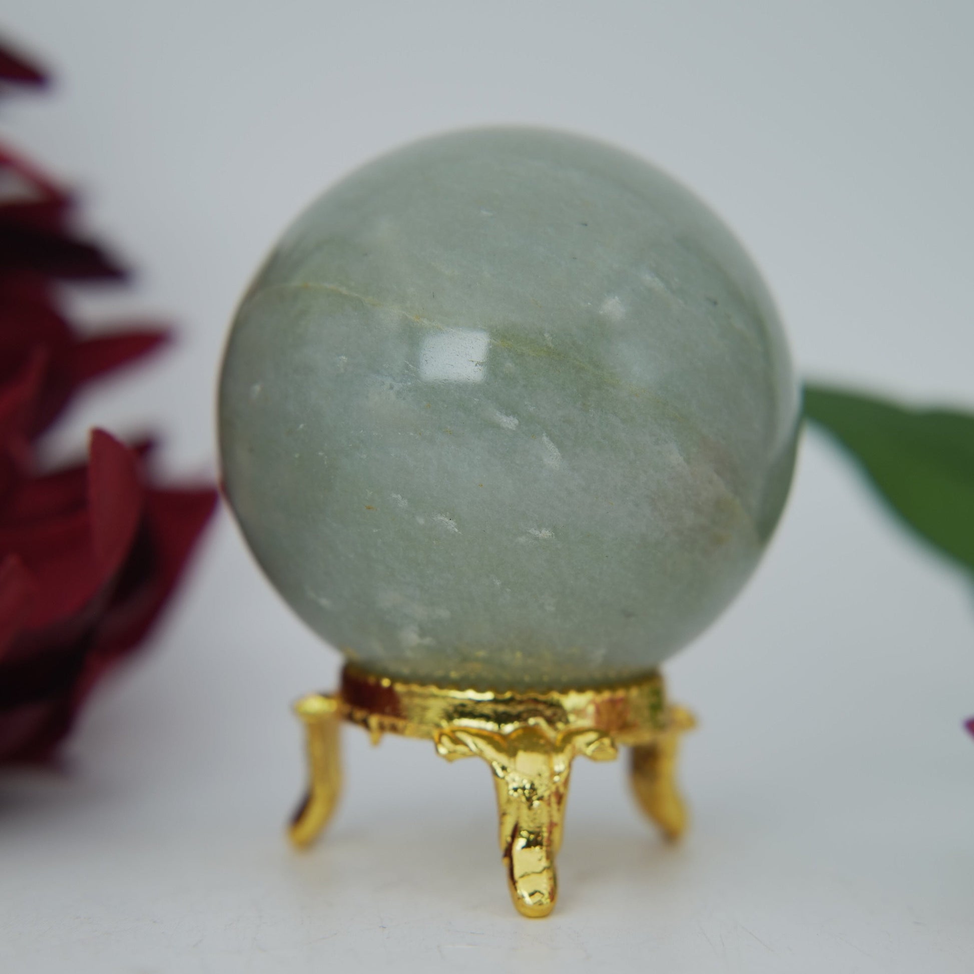 Green Aventurine Sphere — 230 g (55 mm) - Positive Faith Hope Love