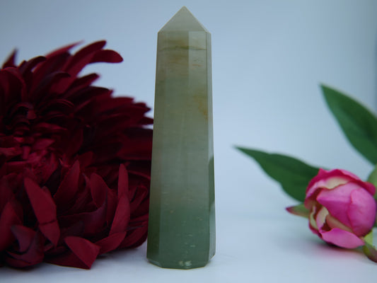 Green Aventurine Tower — 115 mm, 149 g - Positive Faith Hope Love
