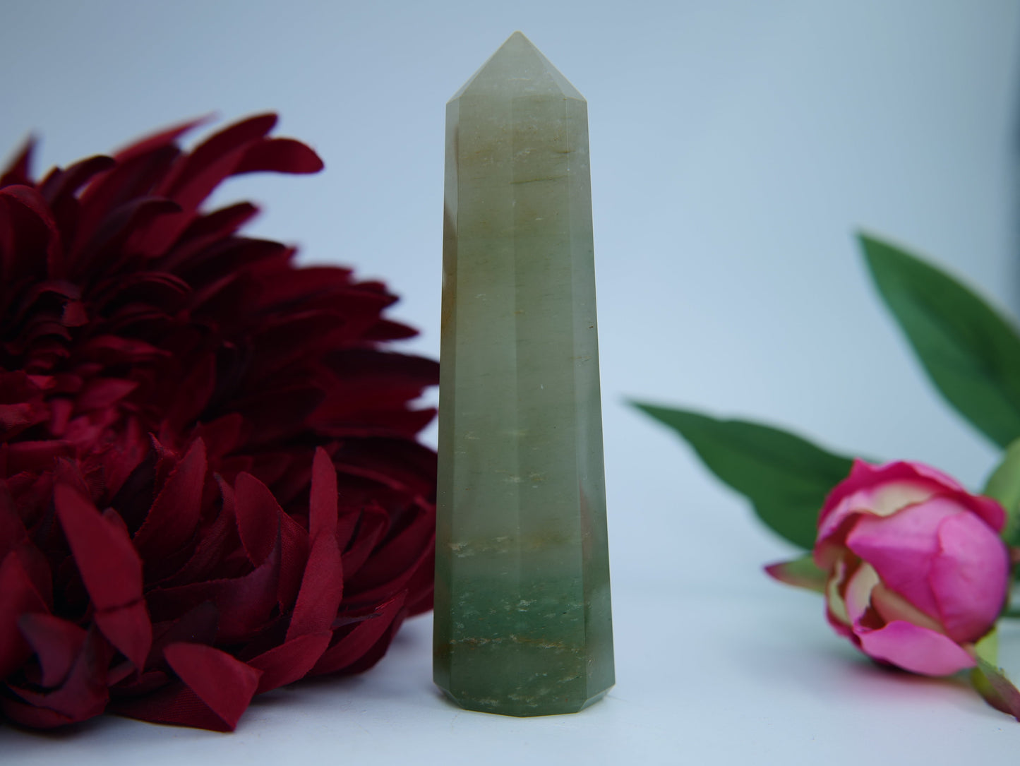 Green Aventurine Tower — 115 mm, 149 g - Positive Faith Hope Love