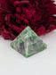 Green Fluorite Pyramid 55mm - Positive Faith Hope Love