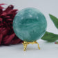 Green Fluorite Sphere 754g 76mm - Positive Faith Hope Love