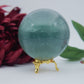 Green Fluorite Sphere — 867 g (80 mm) - Positive Faith Hope Love