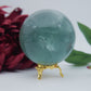 Green Fluorite Sphere — 867 g (80 mm) - Positive Faith Hope Love