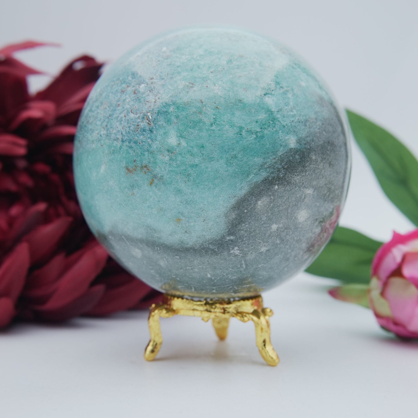 Green Kyanite Sphere — 917 g (83 mm) - Positive Faith Hope Love