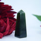 Green Transparent Serpentine Tower — 46g (Pakistan) - Positive Faith Hope Love