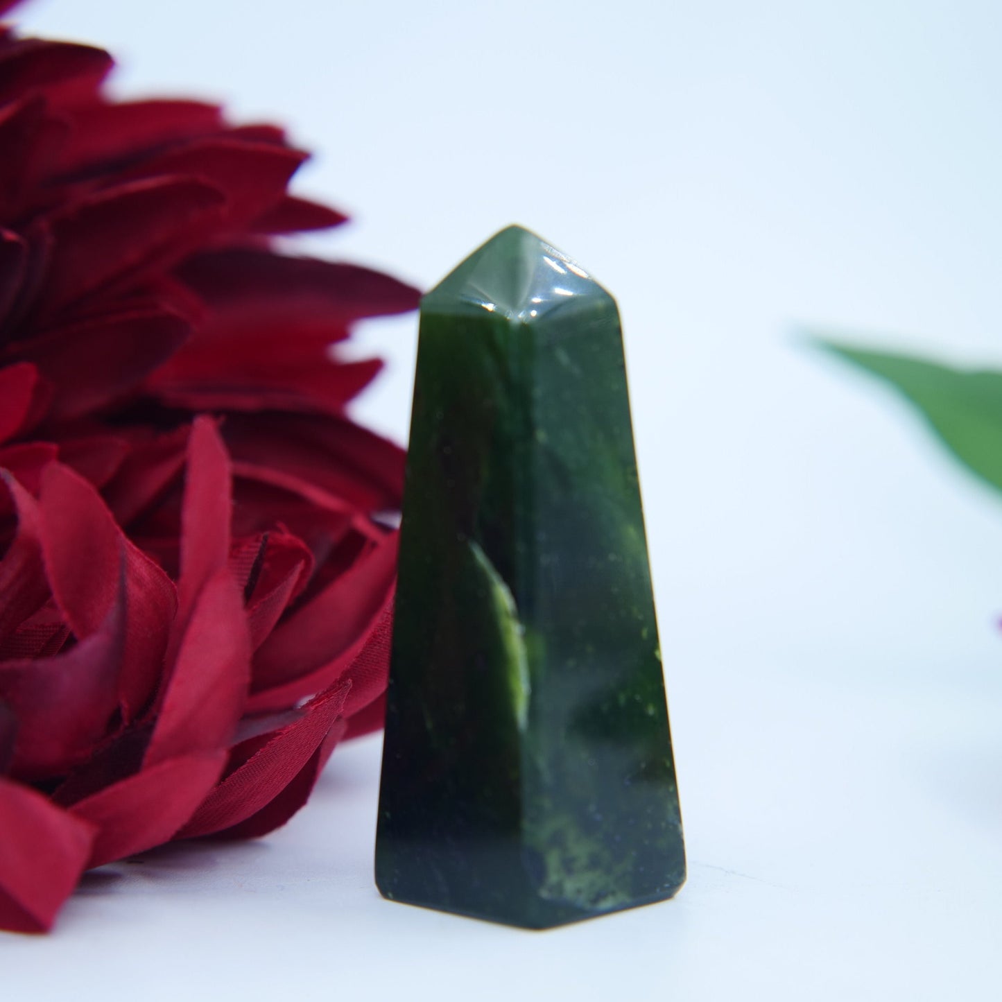 Green Transparent Serpentine Tower — 46g (Pakistan) - Positive Faith Hope Love