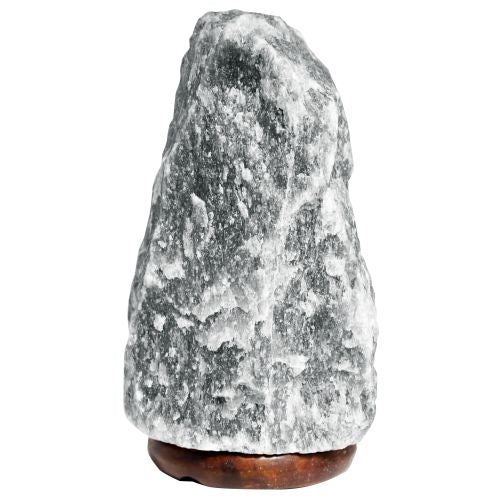 Polished Grey Himalayan Natural Salt Lamp - 3-5kg featuring natural patterning and unique variations - Positive Faith Hope Love