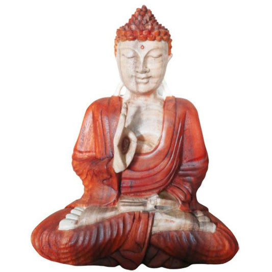 Polished Hand Carved Buddha Statue - 30cm Teaching Transmission featuring natural patterning and unique variations - Positive Faith Hope Love