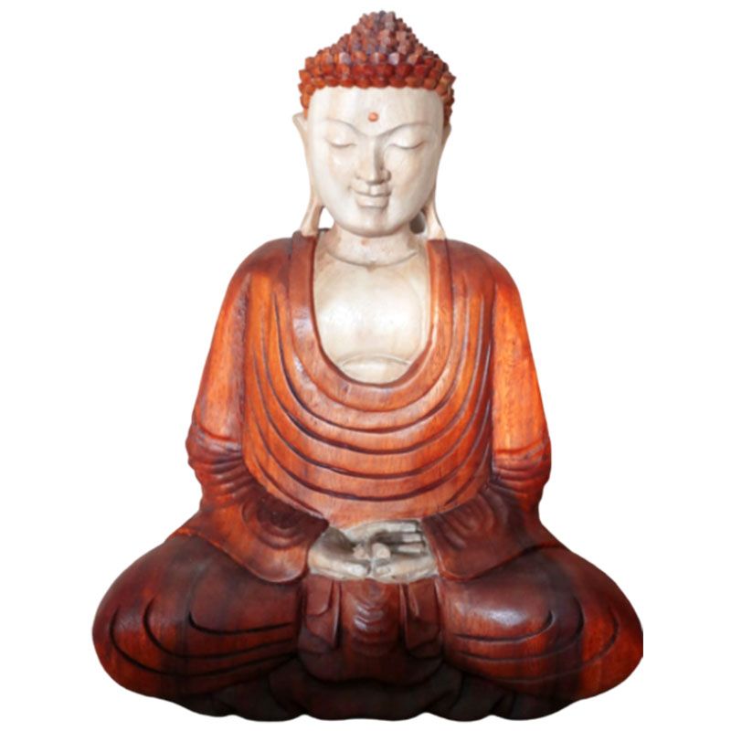 Polished Hand Carved Buddha Statue - 40cm Hand Down featuring natural patterning and unique variations - Positive Faith Hope Love