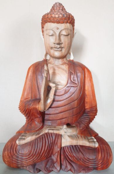 Polished Hand Carved Buddha Statue 60Cm Teaching Transmission featuring natural patterning and unique variations - Positive Faith Hope Love