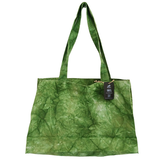 Polished Handy Bag - Forest Green Stonewash Effect featuring natural patterning and unique variations - Positive Faith Hope Love