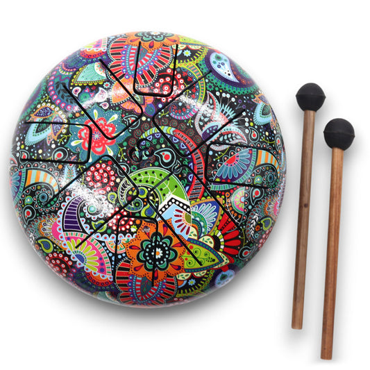 Hapi Drum - 8 - Tone Sound Multi Coloured 18cm - Positive Faith Hope Love