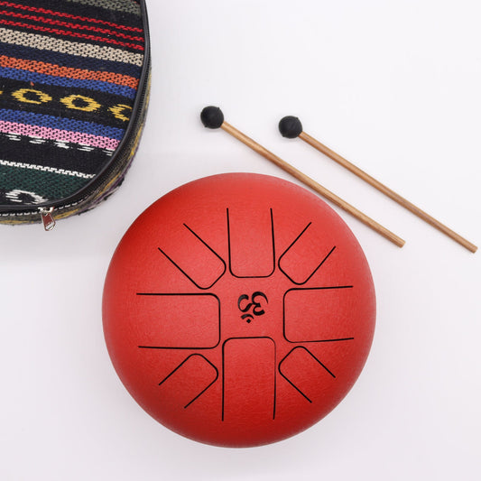 Hapi Drum - 8 - Tone Sound Red 22x16cm - Positive Faith Hope Love