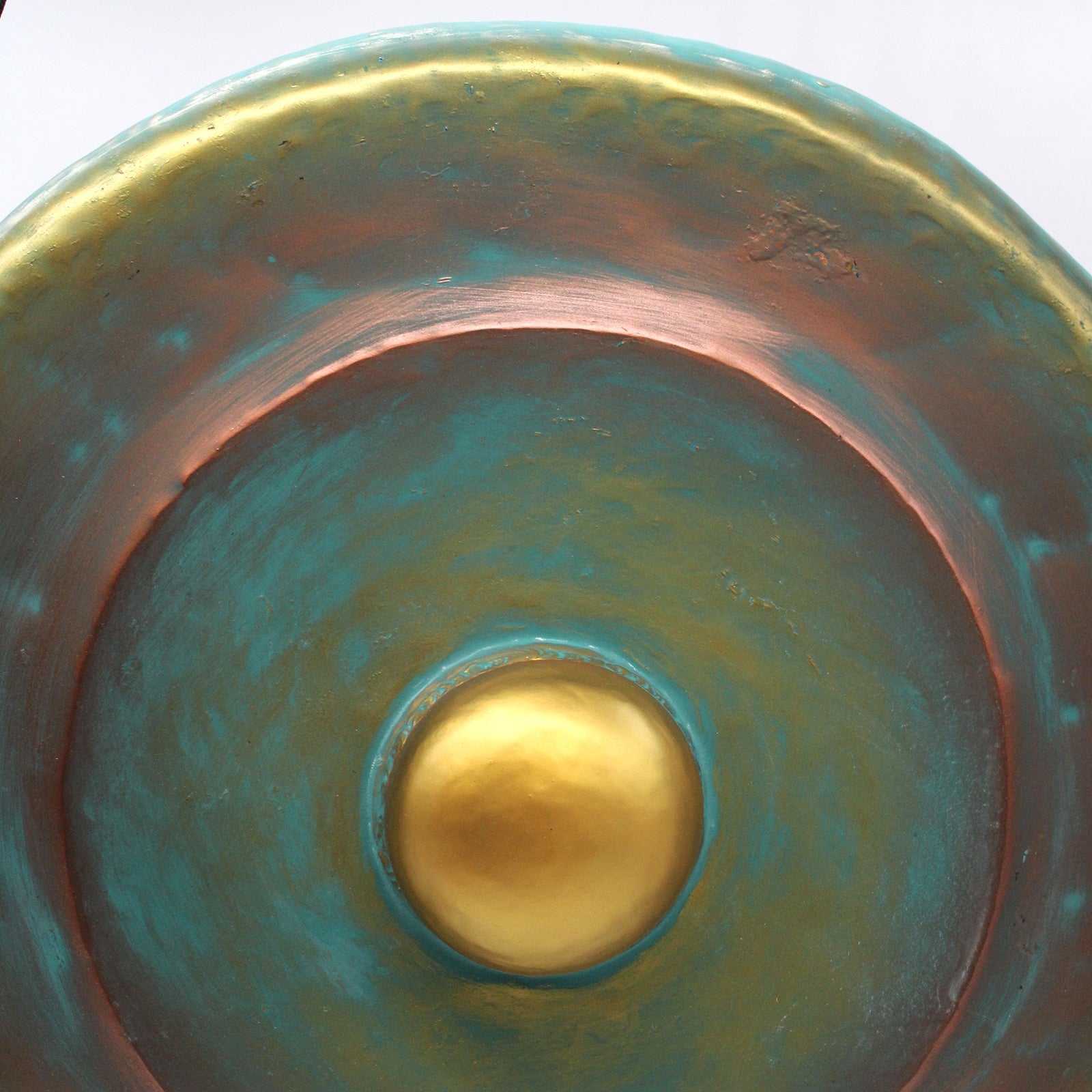 Healing Gong in Stand - 50cm - Greenwash - Positive Faith Hope Love