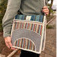 Polished Hemp Laptop Messenger Bag Curves 1 featuring natural patterning and unique variations - Positive Faith Hope Love