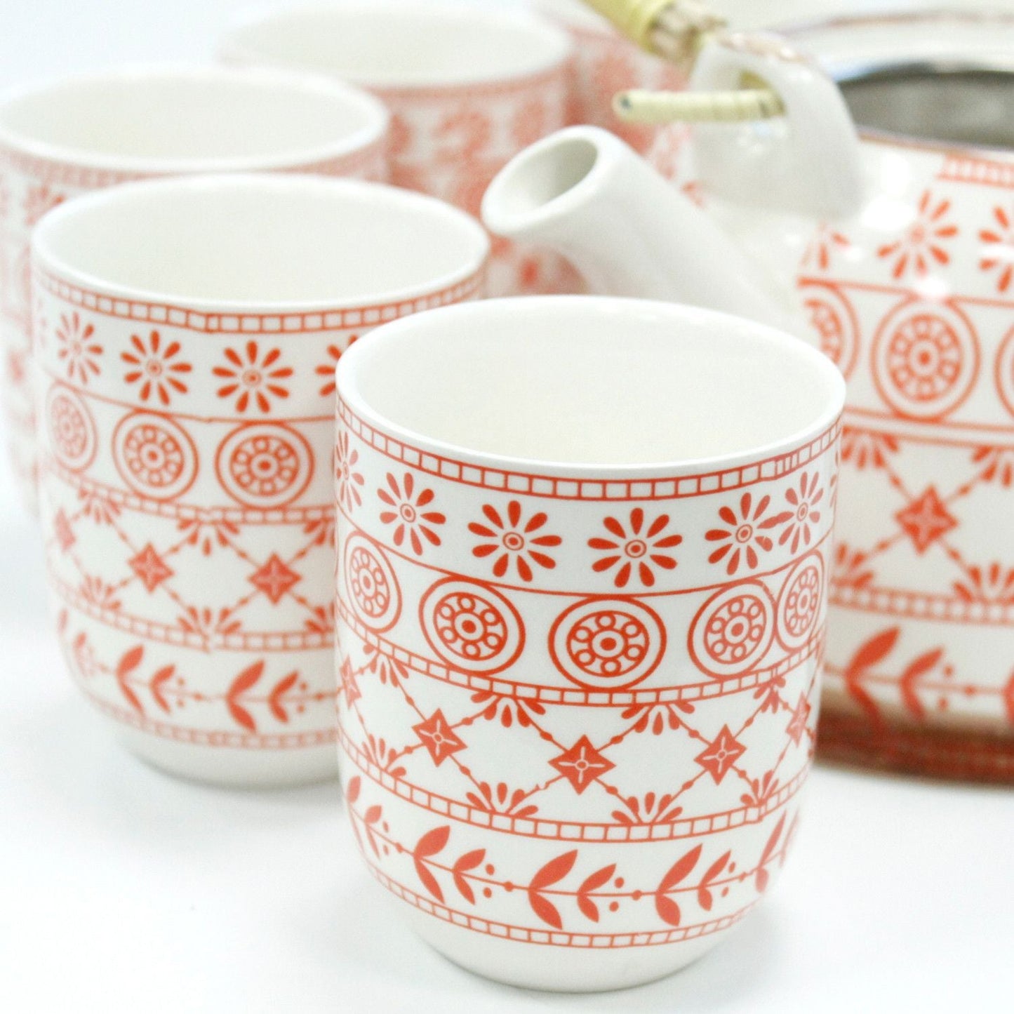Polished Herbal Teapot Set Amber featuring natural patterning and unique variations - Positive Faith Hope Love