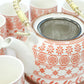 Polished Herbal Teapot Set Amber featuring natural patterning and unique variations - Positive Faith Hope Love