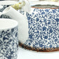Polished Herbal Teapot Set Blue Pattern featuring natural patterning and unique variations - Positive Faith Hope Love