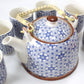 Polished Herbal Teapot Set Blue Star featuring natural patterning and unique variations - Positive Faith Hope Love