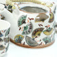 Polished Herbal Teapot Set China Fans featuring natural patterning and unique variations - Positive Faith Hope Love