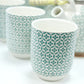 Polished Herbal Teapot Set Green Mosaic featuring natural patterning and unique variations - Positive Faith Hope Love