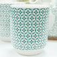 Polished Herbal Teapot Set Green Mosaic featuring natural patterning and unique variations - Positive Faith Hope Love