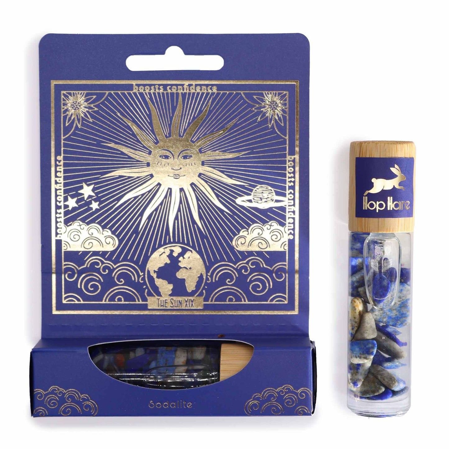 Polished HH Tarot Roll On - The Sun featuring natural patterning and unique variations - Positive Faith Hope Love