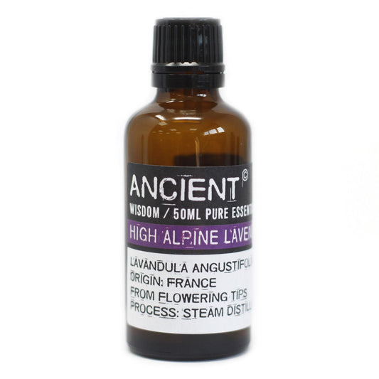 Polished High Alpine Lavender Essential Oil 50ml featuring natural patterning and unique variations - Positive Faith Hope Love