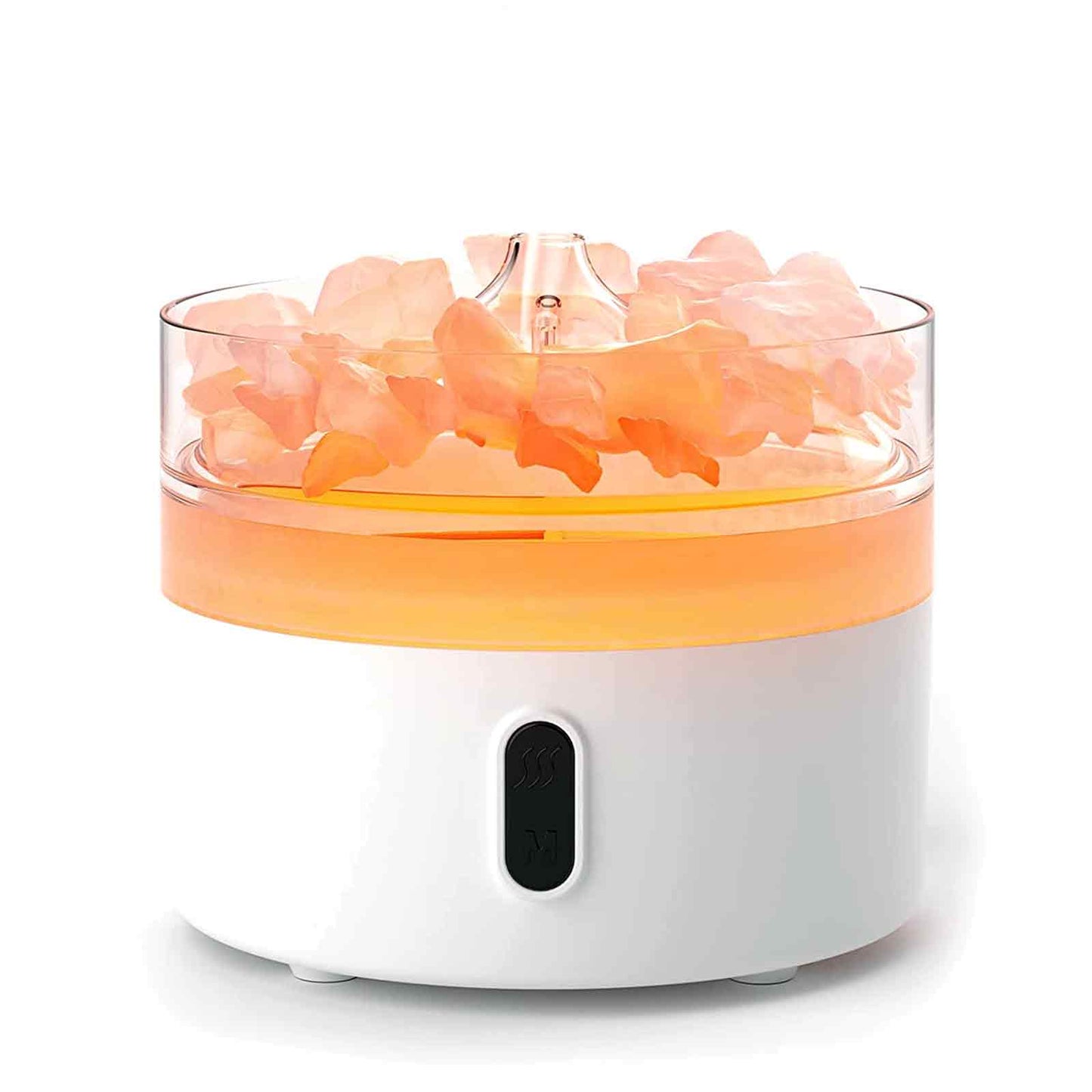 Himalayan Salt Aroma Diffuser - Night Light - USB - C - Flame Effect ( salt included) - Positive Faith Hope Love