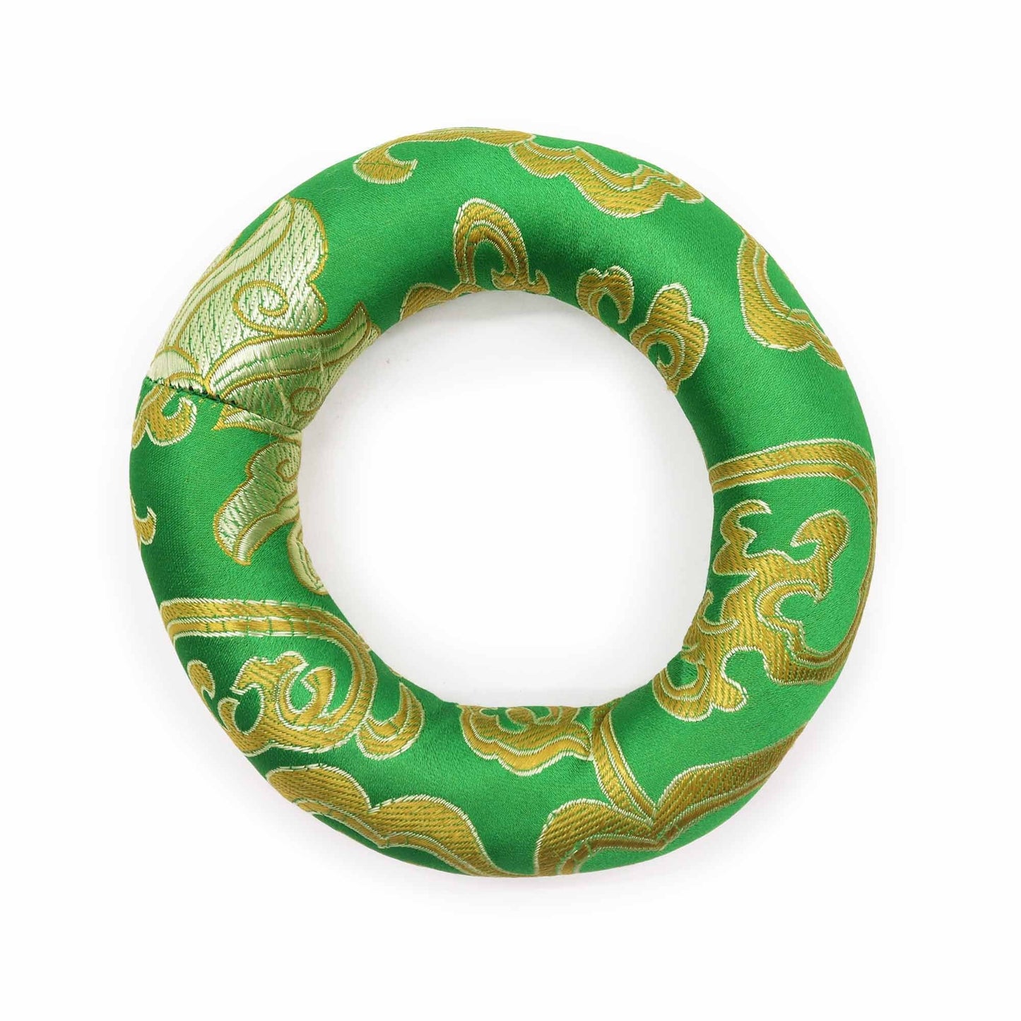 Polished Hoop Cushion 10cm (for 12-14cm Singing Bowl) - Green featuring natural patterning and unique variations - Positive Faith Hope Love