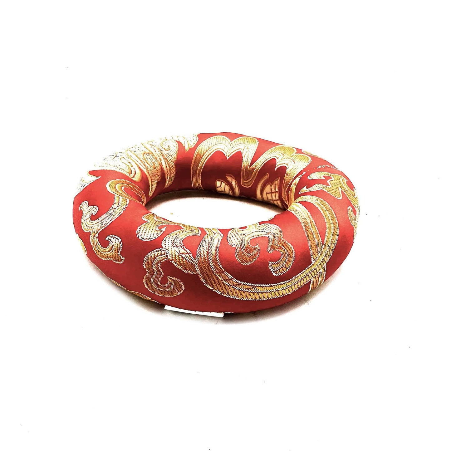 Polished Hoop Cushion 10Cm For 12 14Cm Singing Bowl Red featuring natural patterning and unique variations - Positive Faith Hope Love