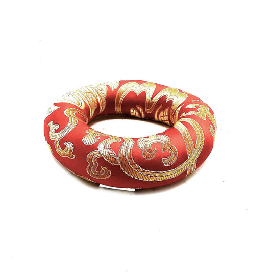 Polished Hoop Cushion 10Cm For 12 14Cm Singing Bowl Red featuring natural patterning and unique variations - Positive Faith Hope Love