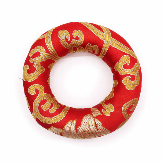 Polished Hoop Cushion 10cm (for 12-14cm Singing Bowl) - Red featuring natural patterning and unique variations - Positive Faith Hope Love