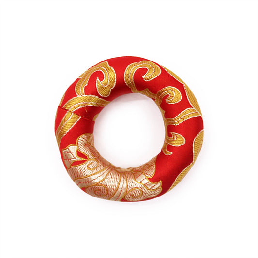 Polished Hoop Cushion 8cm (for 10-12cm Singing Bowl) - Red featuring natural patterning and unique variations - Positive Faith Hope Love