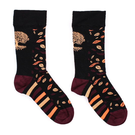 Polished Hop Hare Bamboo Socks M/L - Tree of Life featuring natural patterning and unique variations - Positive Faith Hope Love
