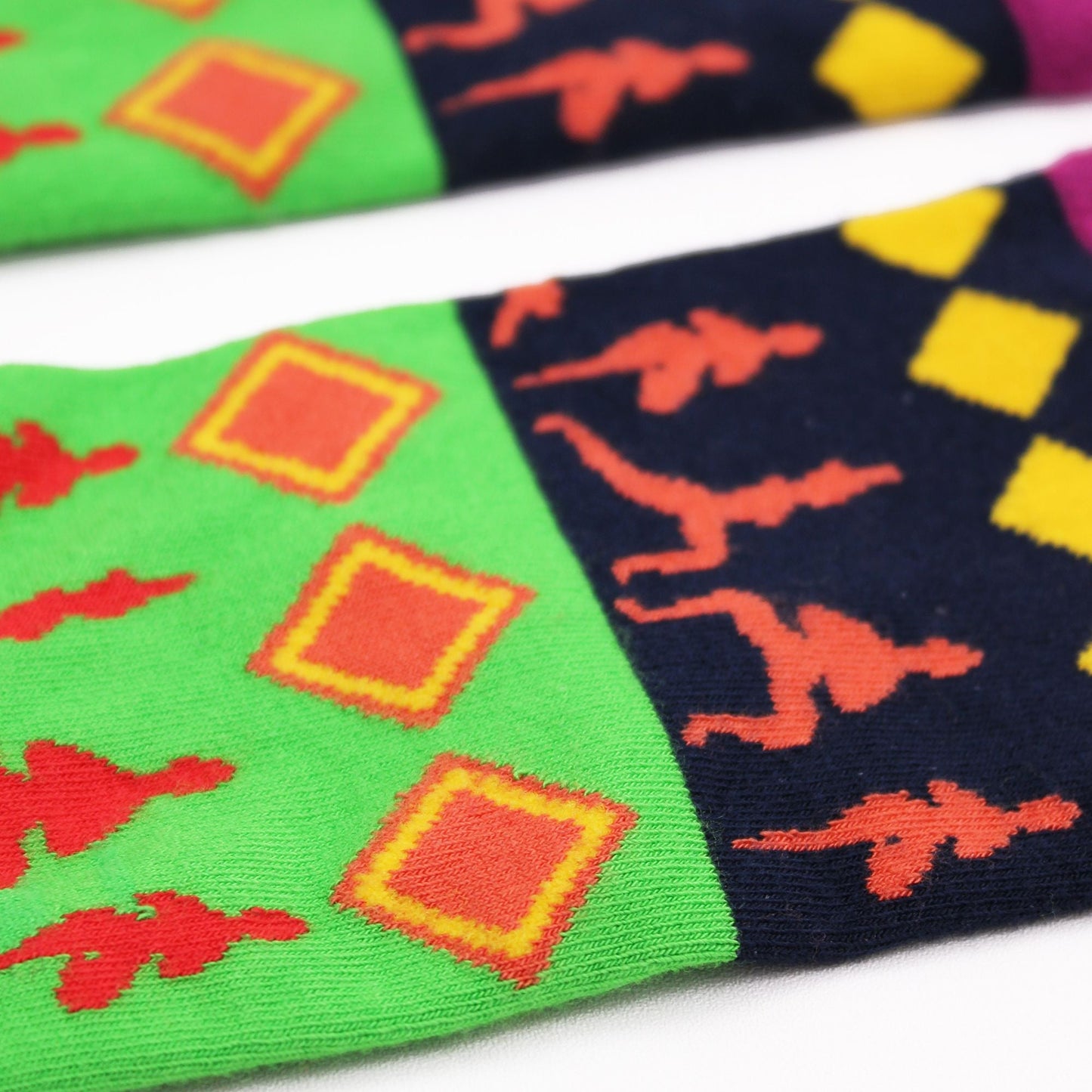 Polished Hop Hare Bamboo Socks M/L - Yoga Poses featuring natural patterning and unique variations - Positive Faith Hope Love