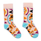 Polished Hop Hare Bamboo Socks S/M - Psychedelic Evil Eye featuring natural patterning and unique variations - Positive Faith Hope Love