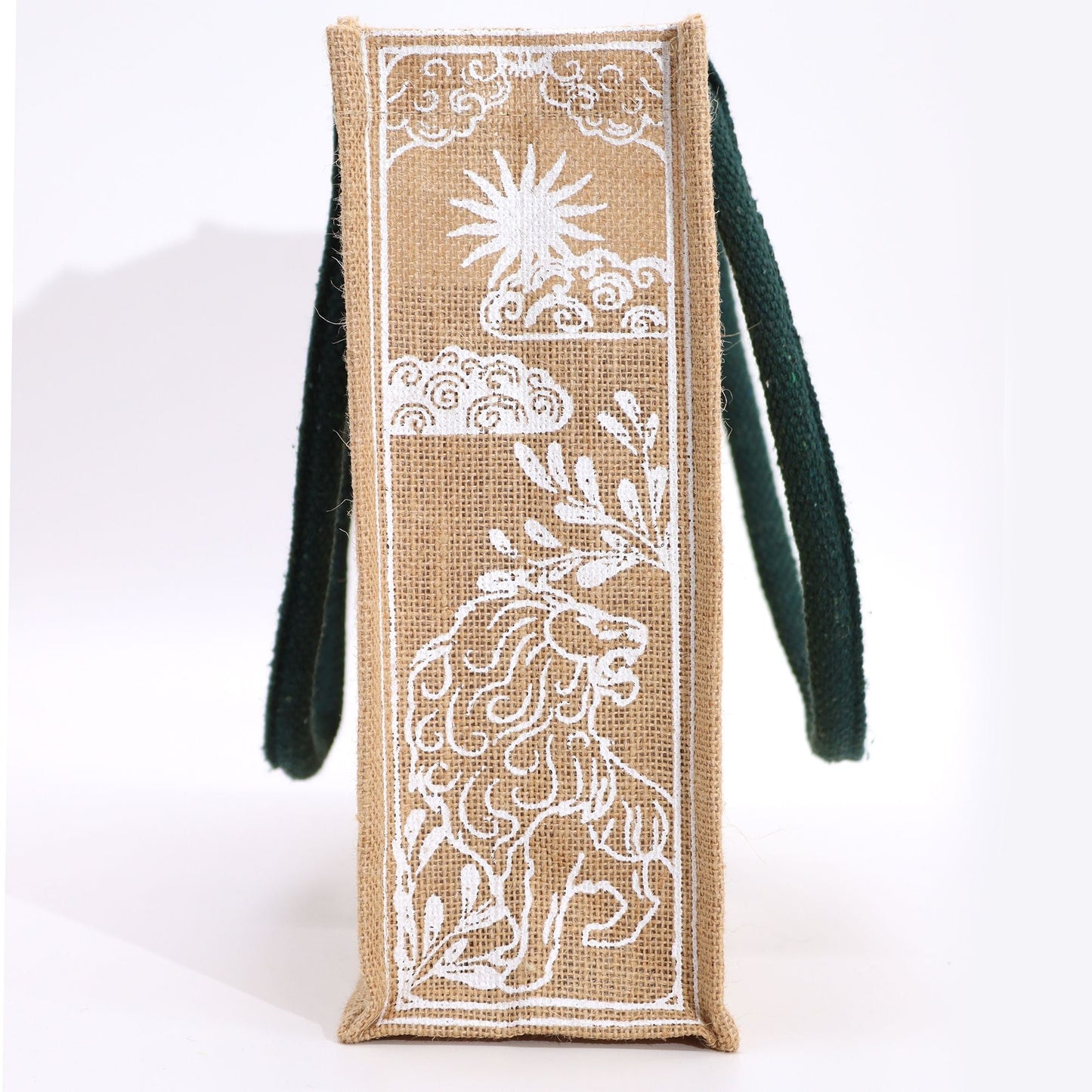 Polished Hop Hare Jute Big Bag I Am Strong featuring natural patterning and unique variations - Positive Faith Hope Love