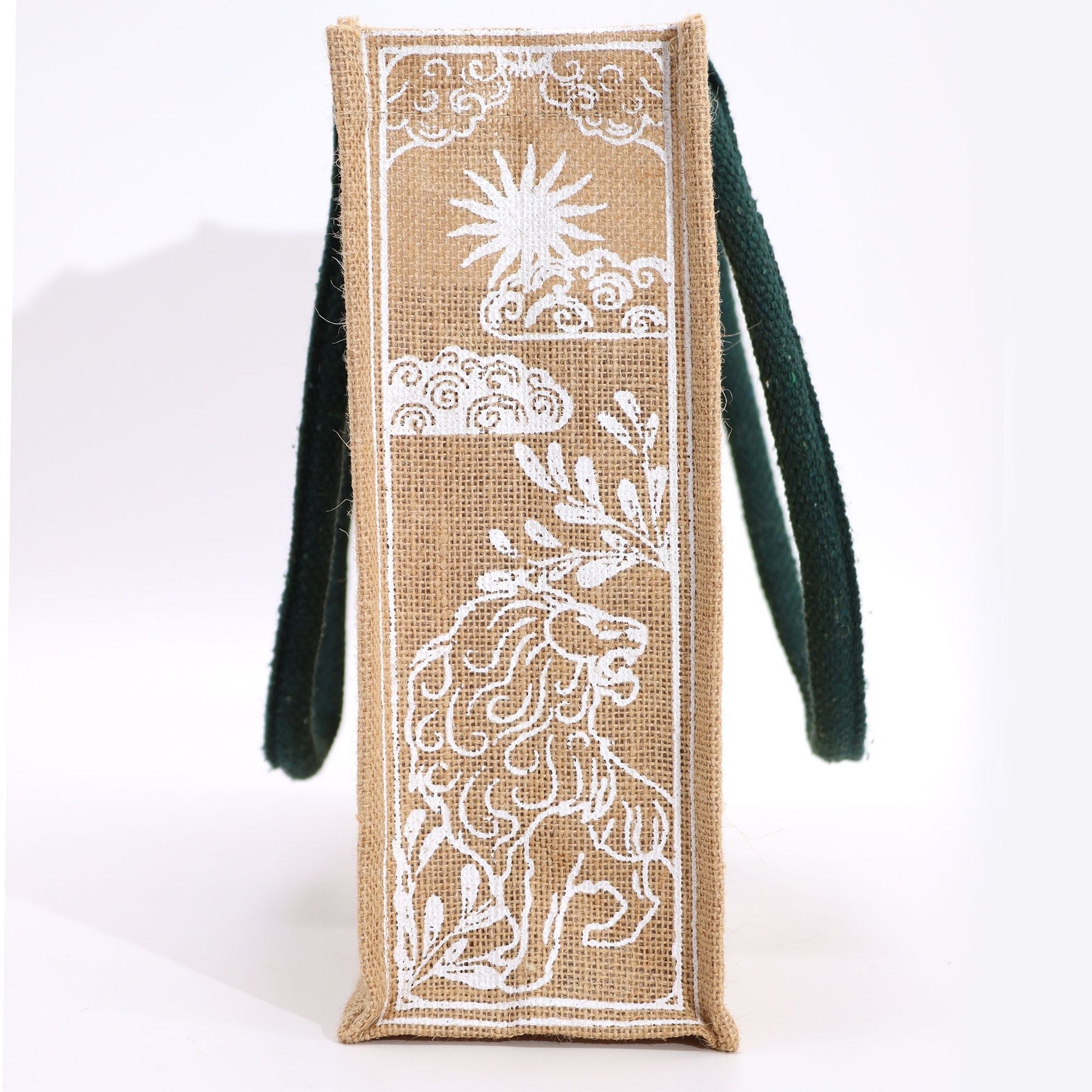 Polished Hop Hare Jute Big Bag I Am Strong featuring natural patterning and unique variations - Positive Faith Hope Love