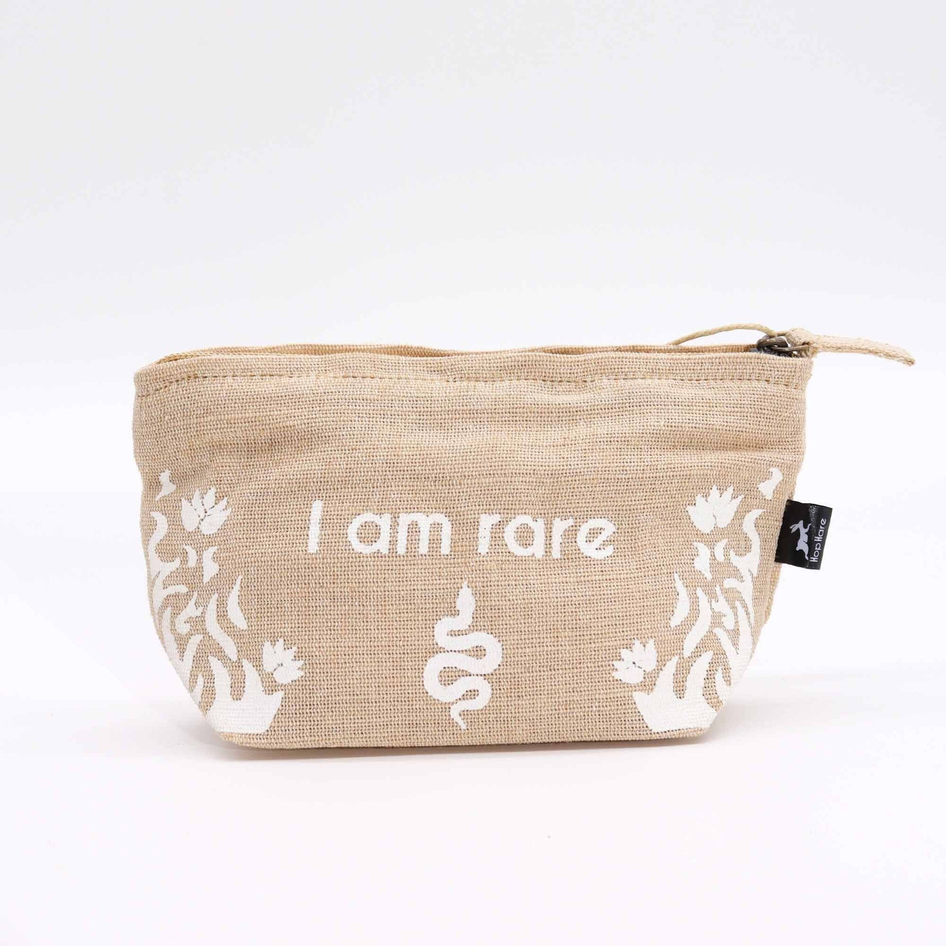 Polished Hop Hare Pouch - I am Rare featuring natural patterning and unique variations - Positive Faith Hope Love
