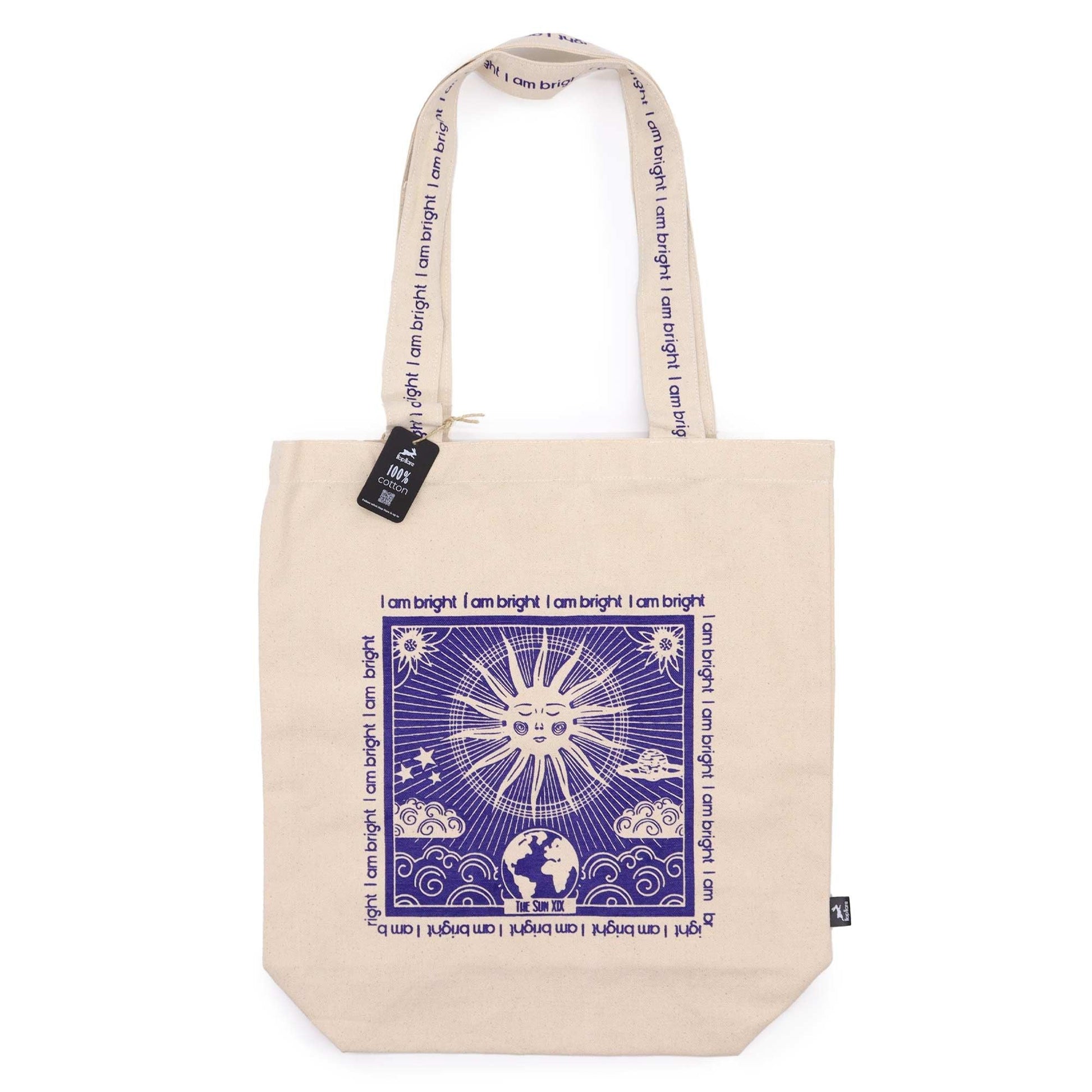 Polished Hop Hare Tote Bag - I am Bright featuring natural patterning and unique variations - Positive Faith Hope Love