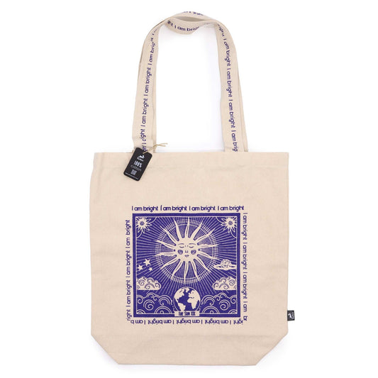 Polished Hop Hare Tote Bag - I am Bright featuring natural patterning and unique variations - Positive Faith Hope Love