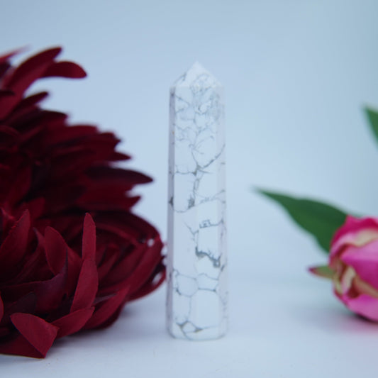 Howlite Point — 100mm, 73g - Positive Faith Hope Love