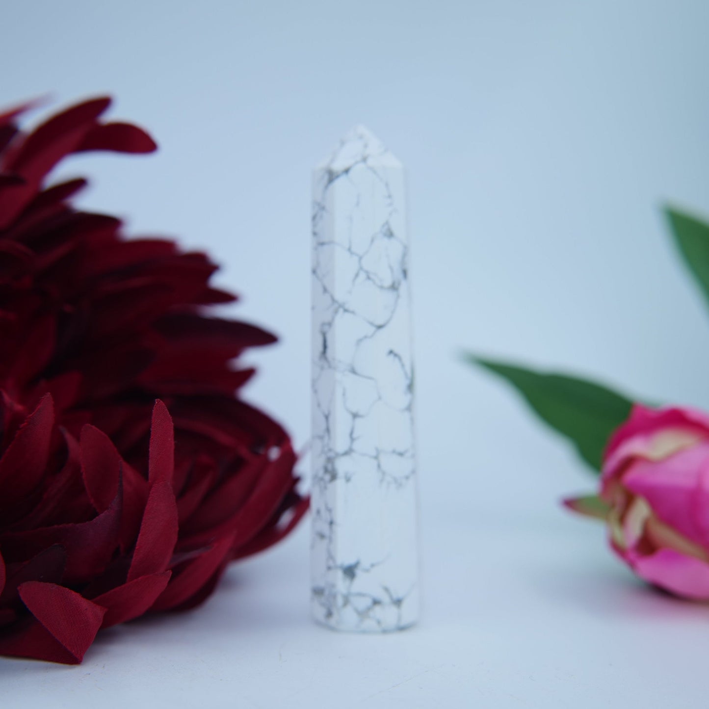 Howlite Point — 100mm, 73g - Positive Faith Hope Love