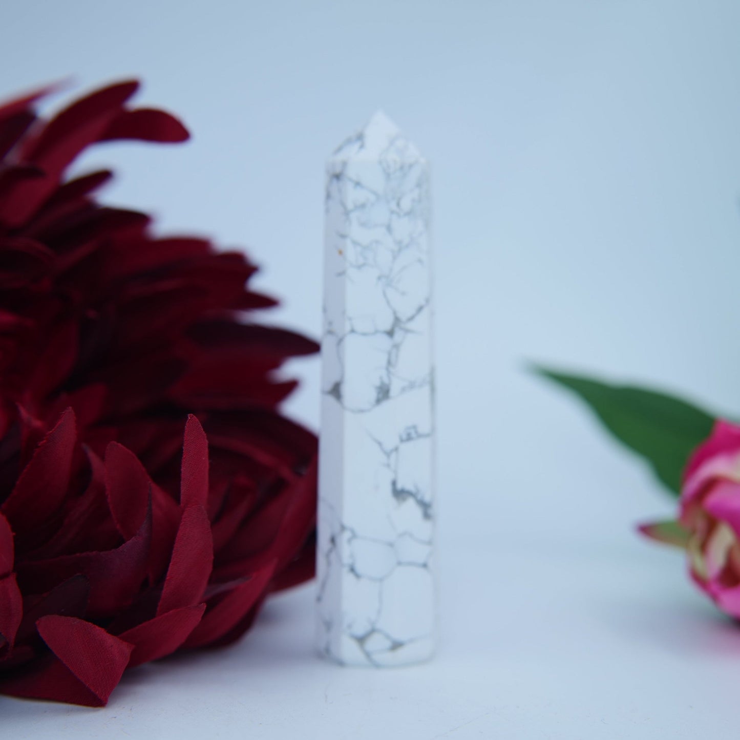 Howlite Point — 100mm, 73g - Positive Faith Hope Love