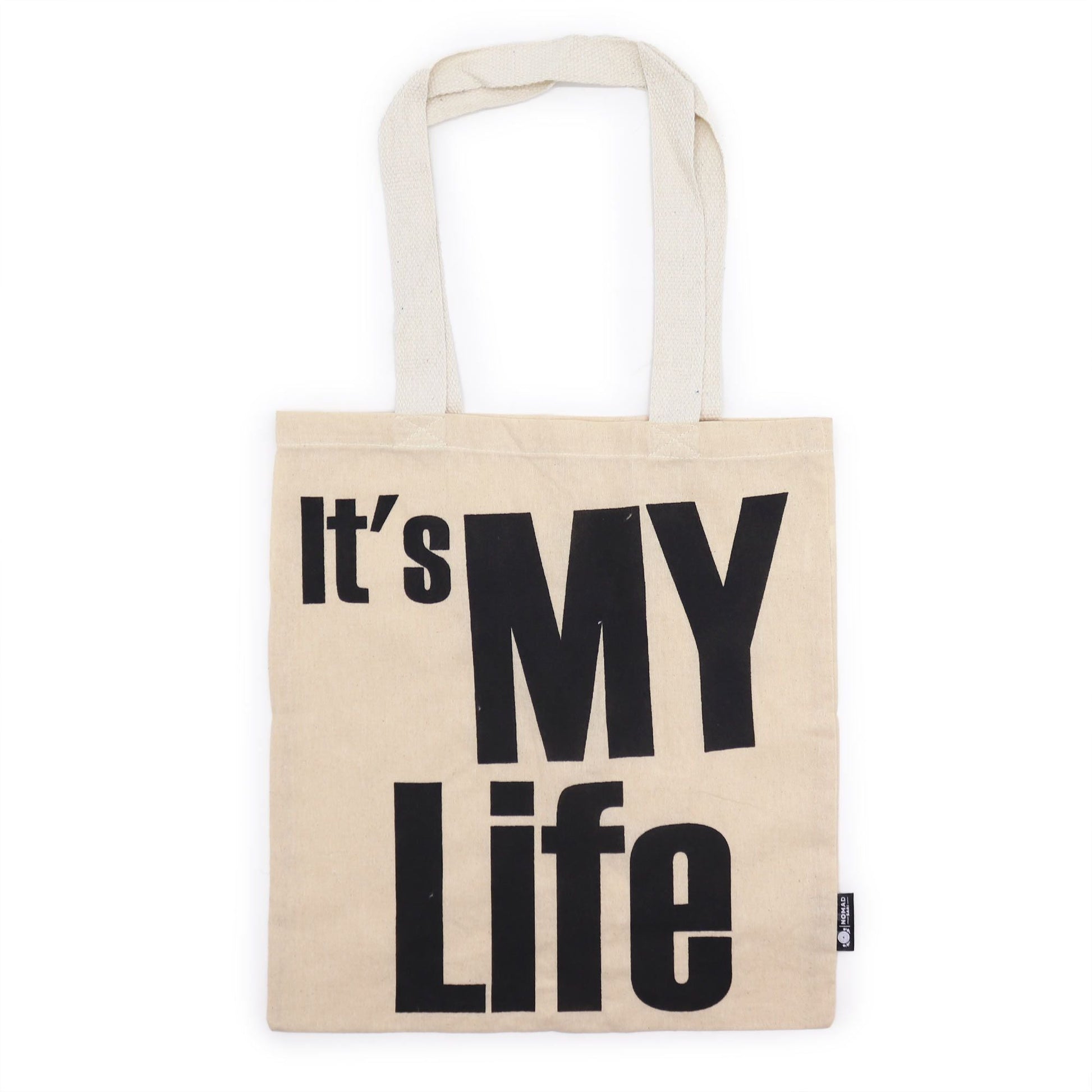 Polished Iconic Basic Tote Bag - IT's MY LIFE - Natural 4oz featuring natural patterning and unique variations - Positive Faith Hope Love