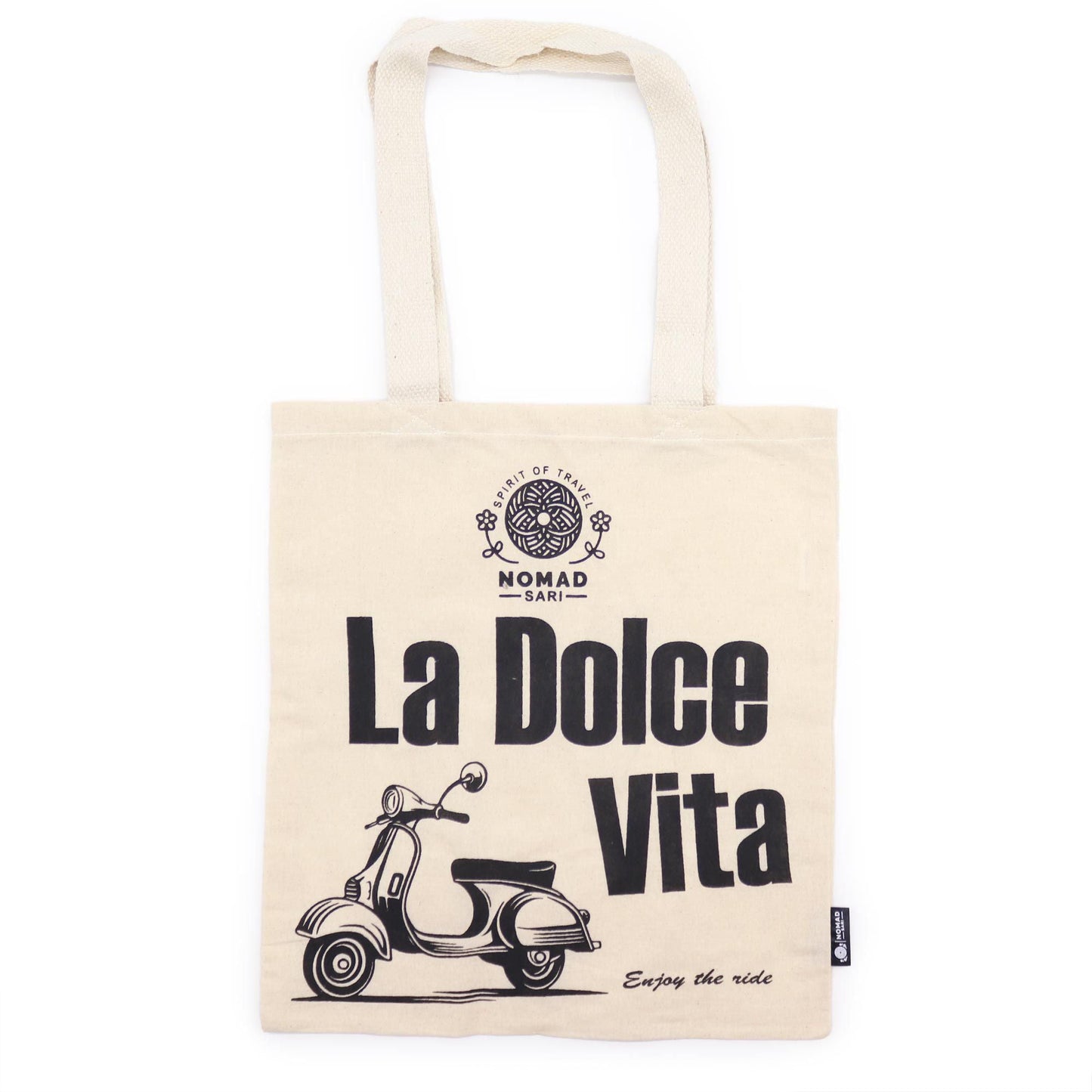 Polished Iconic Basic Tote Bag - La Dolce Vita - Natural 4oz featuring natural patterning and unique variations - Positive Faith Hope Love
