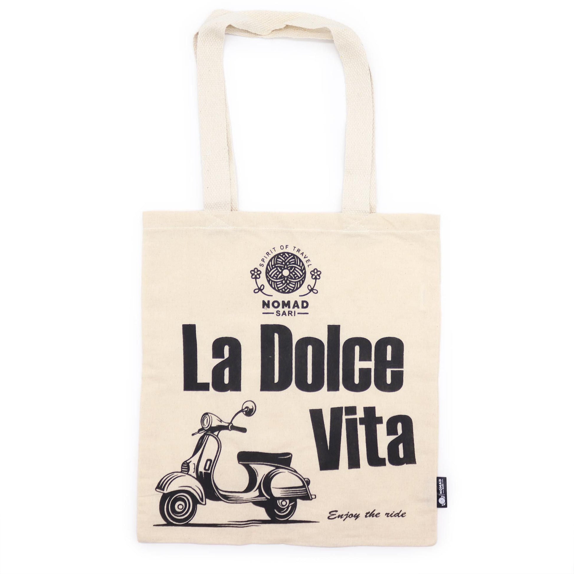 Polished Iconic Basic Tote Bag - La Dolce Vita - Natural 4oz featuring natural patterning and unique variations - Positive Faith Hope Love