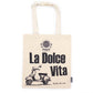 Polished Iconic Basic Tote Bag - La Dolce Vita - Natural 4oz featuring natural patterning and unique variations - Positive Faith Hope Love