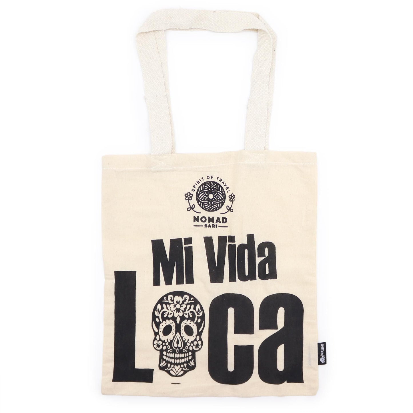Polished Iconic Basic Tote Bag - Mi Vida Loca - Natural 4oz featuring natural patterning and unique variations - Positive Faith Hope Love